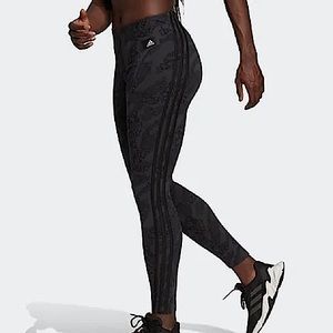 ADIDAS🖤🩶future icon animal print snake skin leopard 3 stripe leggings